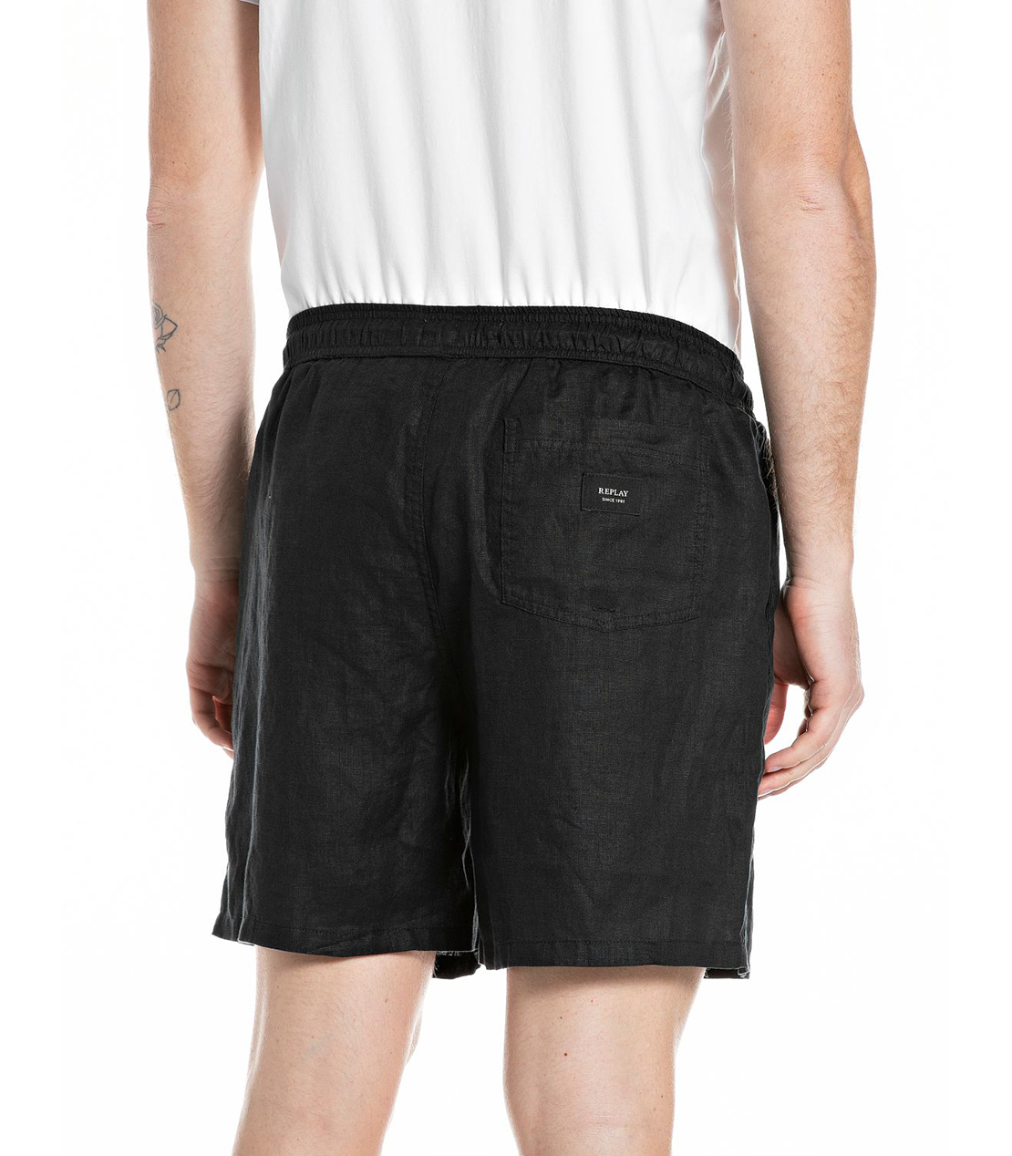 ピュアリネンリゾートショーツ 詳細画像 ブラック 2